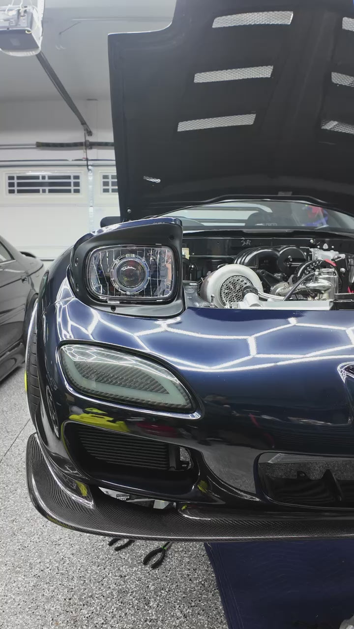 DEPO Black Smoked Front Bumper Combination Lamps – Fits Mazda RX-7 FD3S Early Model (Left + Right Set)